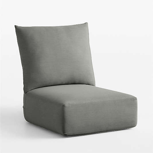 Replacement Bali Canvas Charcoal Sunbrella ® Outdoor Lounge Chair Cushion
