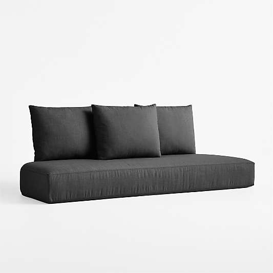 Replacement Bali Cast Charcoal Sunbrella ® Outdoor Sofa Cushion