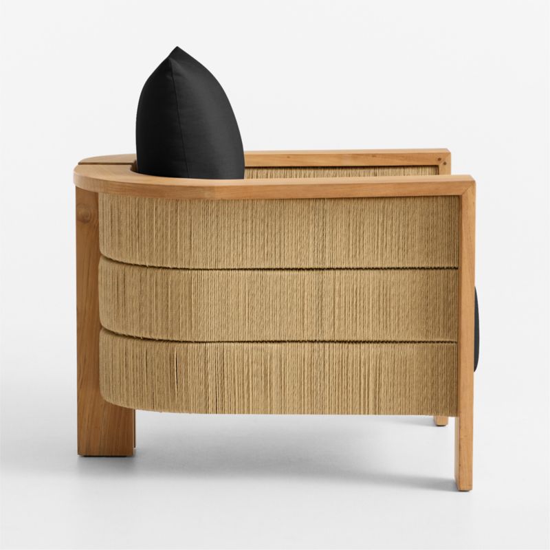 Bali Natural Teak Outdoor Lounge Chair with Canvas Black Sunbrella ® Cushions - image 8 of 11