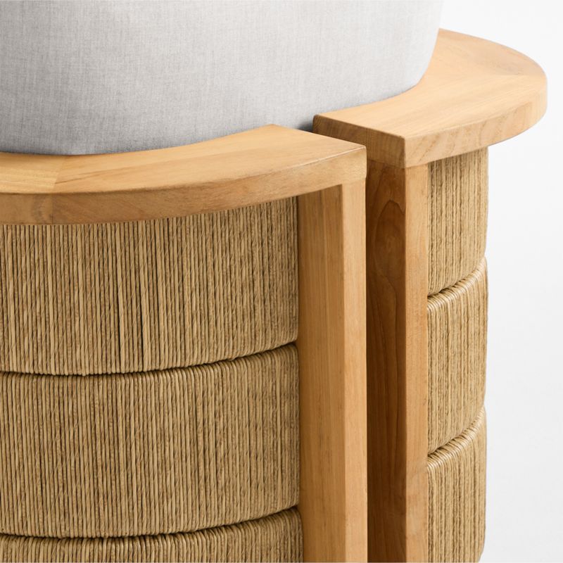 Bali Natural Teak Outdoor Lounge Chair with Cast Silver Sunbrella ® Cushions