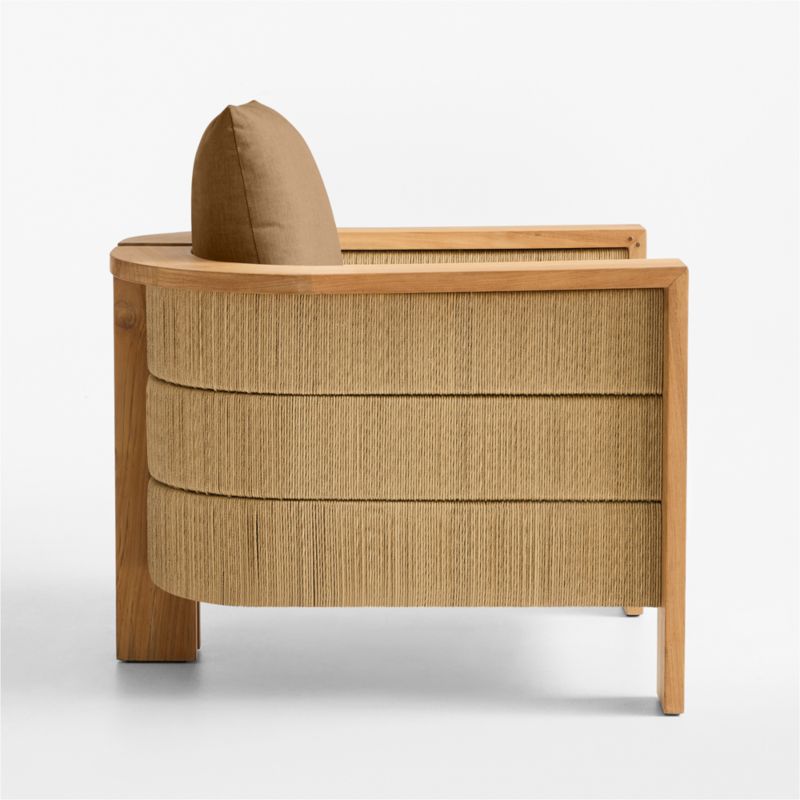 Bali Natural Teak Outdoor Lounge Chair with Cast Teak Sunbrella ® Cushions