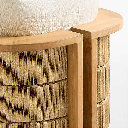 Bali Natural Teak Outdoor Lounge Chair with Nova Glow Sunbrella ® Cushions