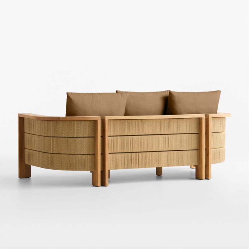 Bali 86" Natural Teak Outdoor Sofa with Cast Teak Sunbrella ® Cushions