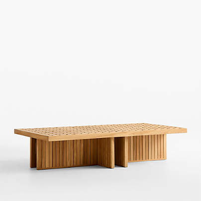 Bali 62" Teak Outdoor Coffee Table