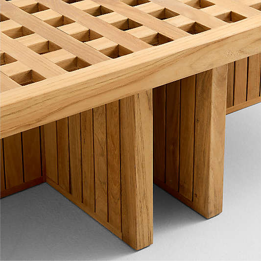 Bali 62" Teak Outdoor Coffee Table