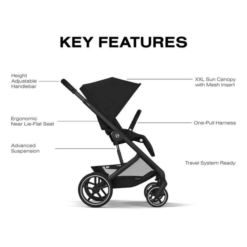 Cybex Balios S Lux Moon Black All Terrain Baby Stroller - image 3 of 5