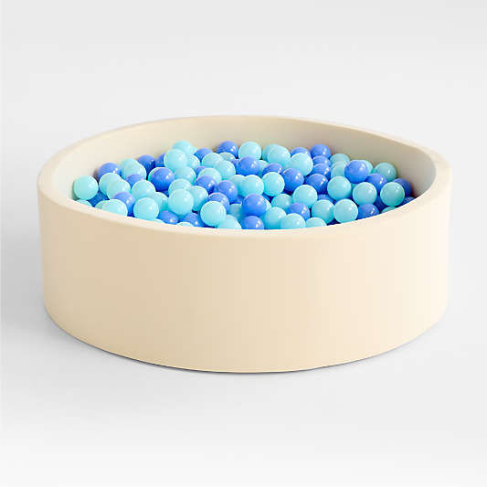 Extra Large Baby and Toddler Ball Pit with Blue Mixed Balls