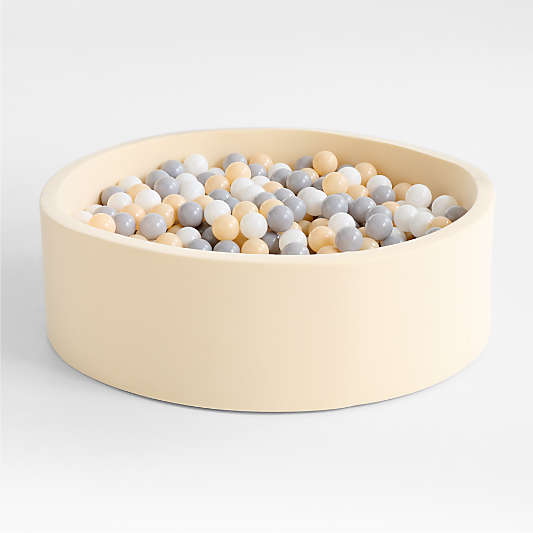 Extra Large Baby and Toddler Ball Pit with Neutral Balls