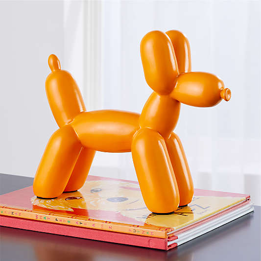 Orange Dog Balloon Animal Bookend