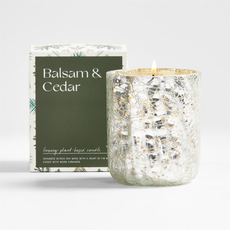 ILLUME Small Balsam and Cedar Holiday Scented Candle + Reviews | Crate & Barrel