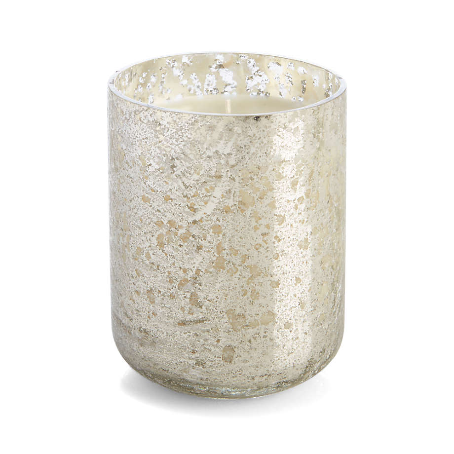 Crate&Barrel ILLUME ® Balsam and Cedar Scented Mercury Glass Holiday Candle