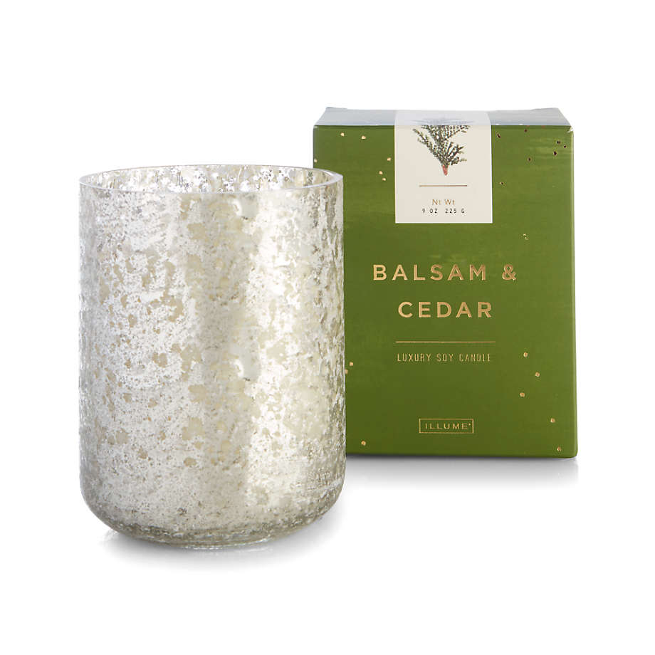 Mercury Glass Tree Balsam and Cedar Candle - DaVallia
