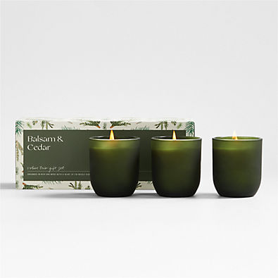 View ILLUME ® Balsam and Cedar Trio Holiday Candle Set details