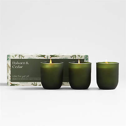 ILLUME ® Balsam and Cedar Trio Holiday Candle Set