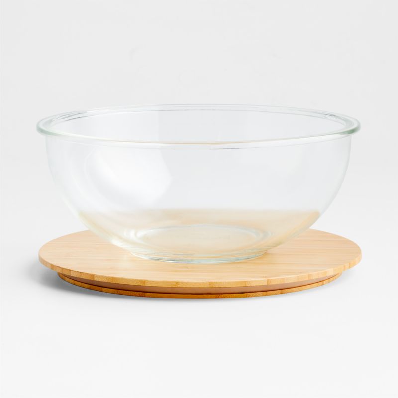 Large Glass Mixing Bowl with Bamboo Lid - image 2 of 3