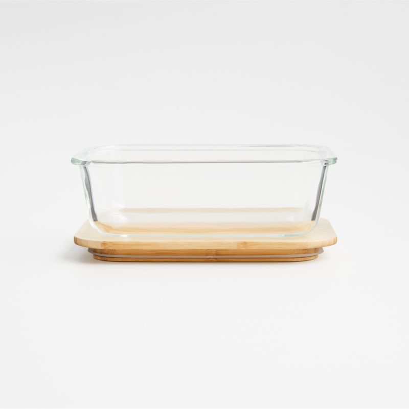 4-Cup Rectangular Glass Storage Container with Bamboo Lid - image 9 of 10