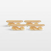 20-Piece Round Glass Containers with Bamboo Lids Set