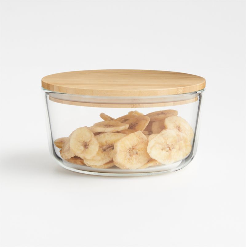 7-Cup Rectangular Glass Storage Container with Bamboo Lid + Reviews