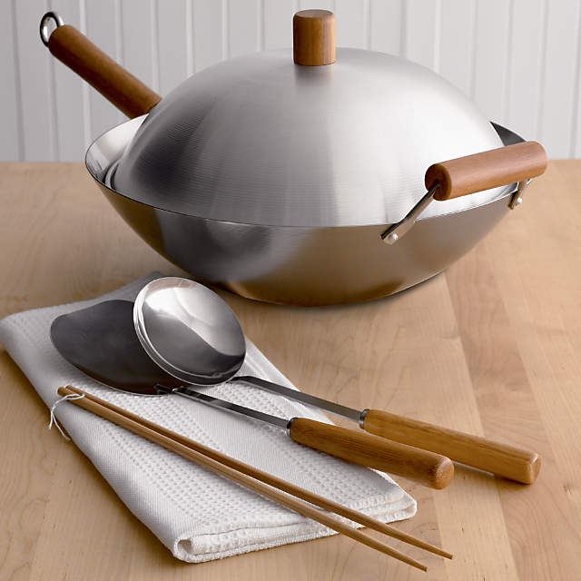 Carbon Steel Wok Set | Crate & Barrel