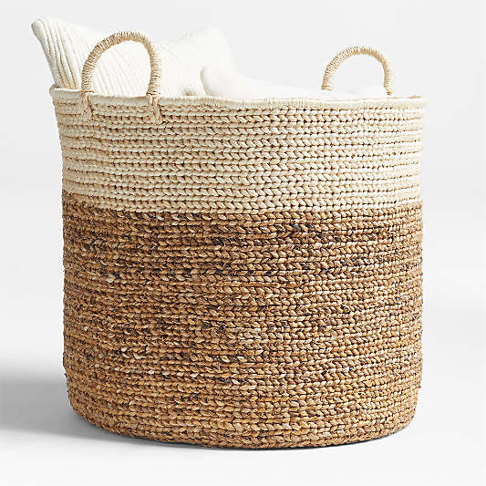 Large Banana Bark Woven Basket