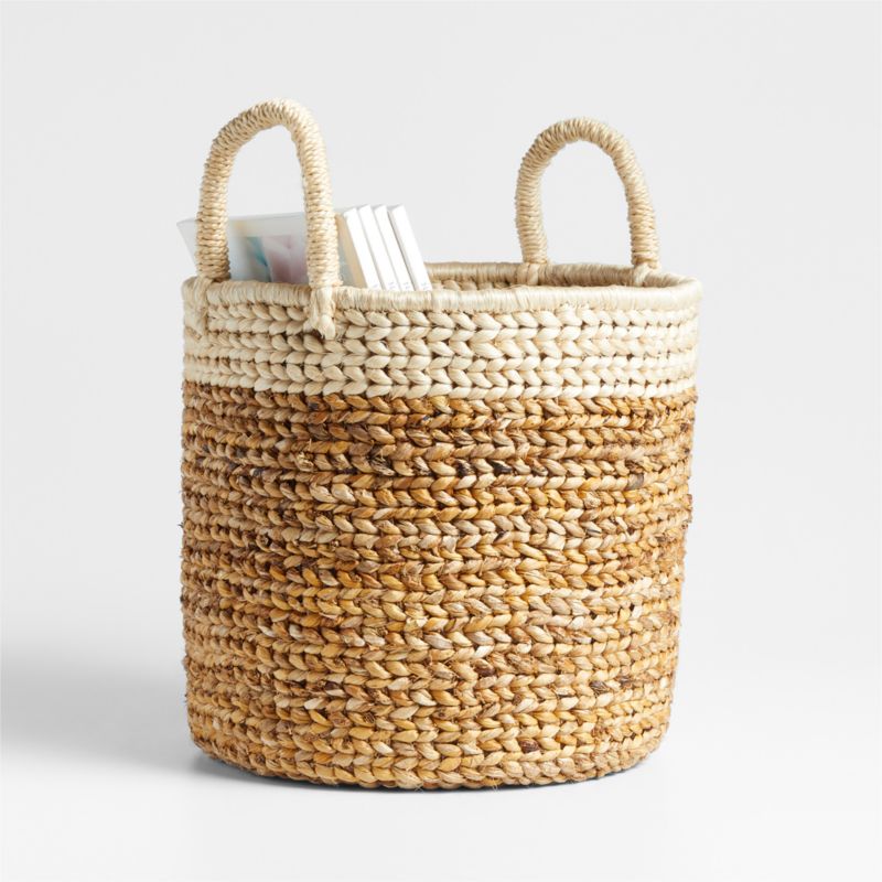 Small Banana Bark Woven Basket | Crate & Barrel