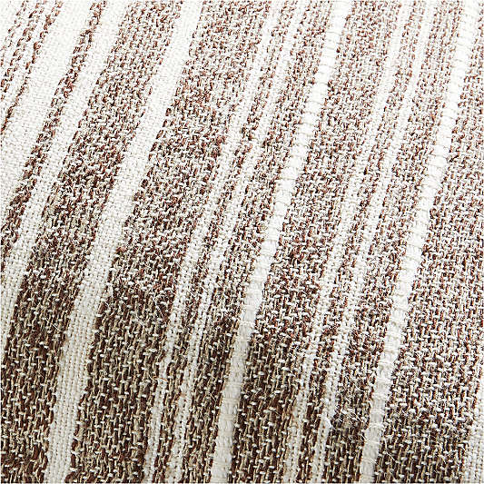 Bande Dark Beige Textured Stripe 36x16 Throw Pillow Cover