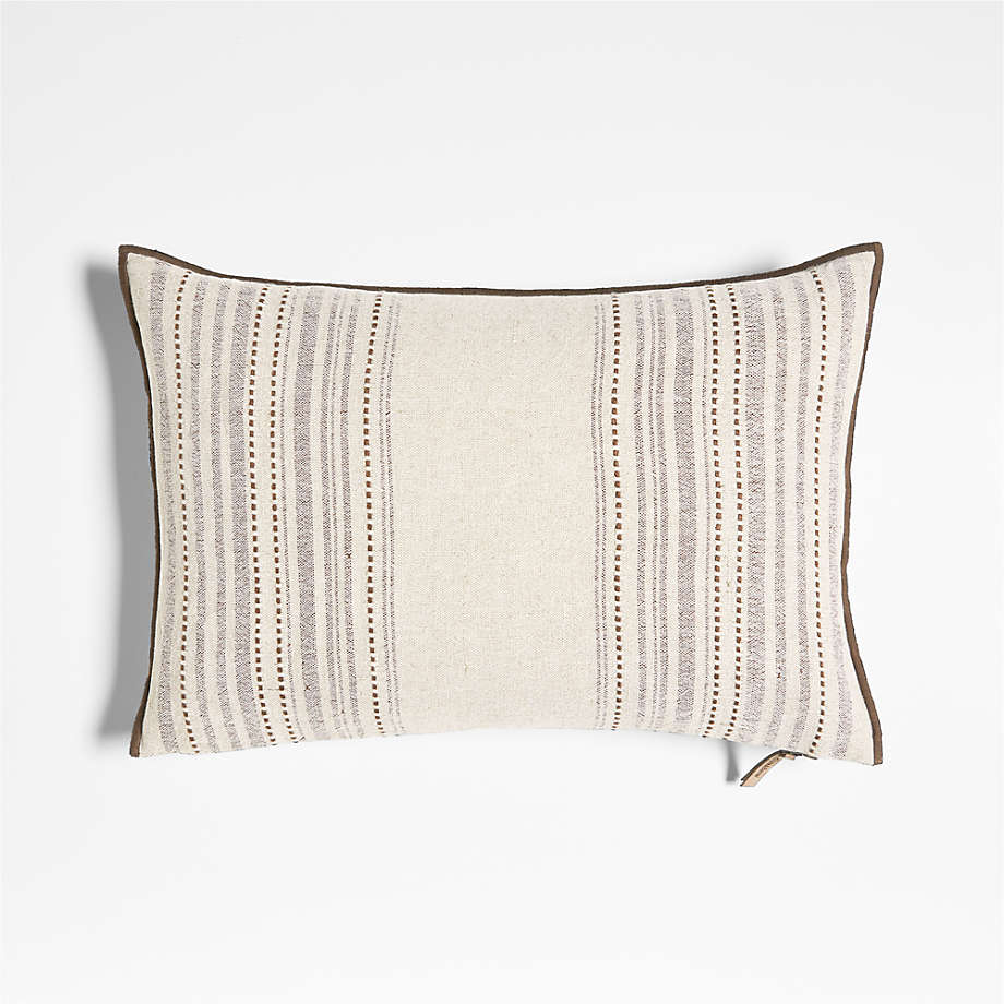 Back Pillow Cover: Coastal White Brushed Weave