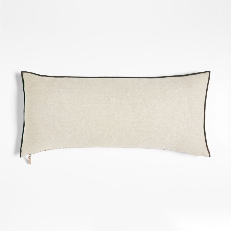 Bande Ivory Textured Stripe 36''x16'' Throw Pillow with Feather Insert - image 3 of 4