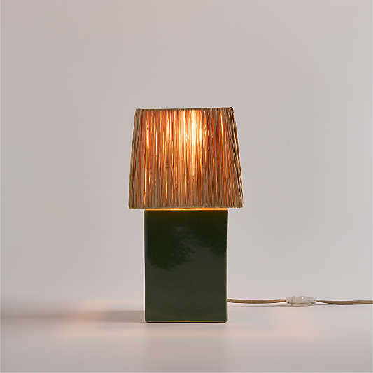 Banks Ceramic Green Table Lamp