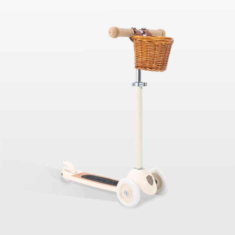 Banwood Cream 3-Wheel Kids Scooter with Basket - image 0 of 12