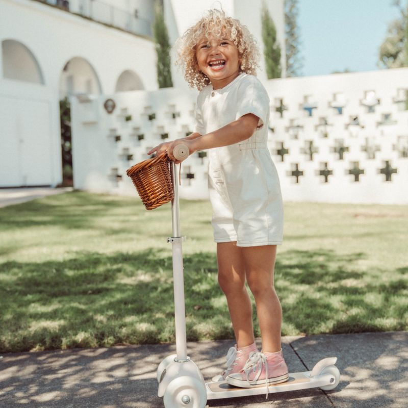 Banwood Cream 3-Wheel Kids Scooter with Basket - image 1 of 12