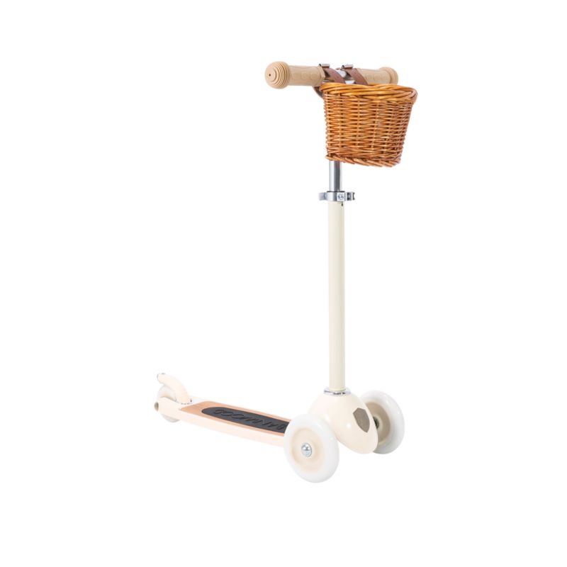 Banwood Cream 3-Wheel Kids Scooter with Basket - image 3 of 12