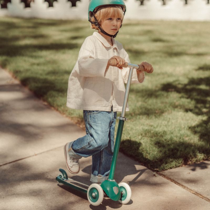 Banwood Green 3-Wheel Kids Scooter with Basket - image 2 of 13