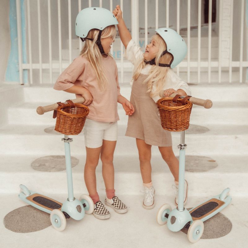 Banwood Mint Green 3-Wheel Kids Scooter with Basket - image 1 of 11