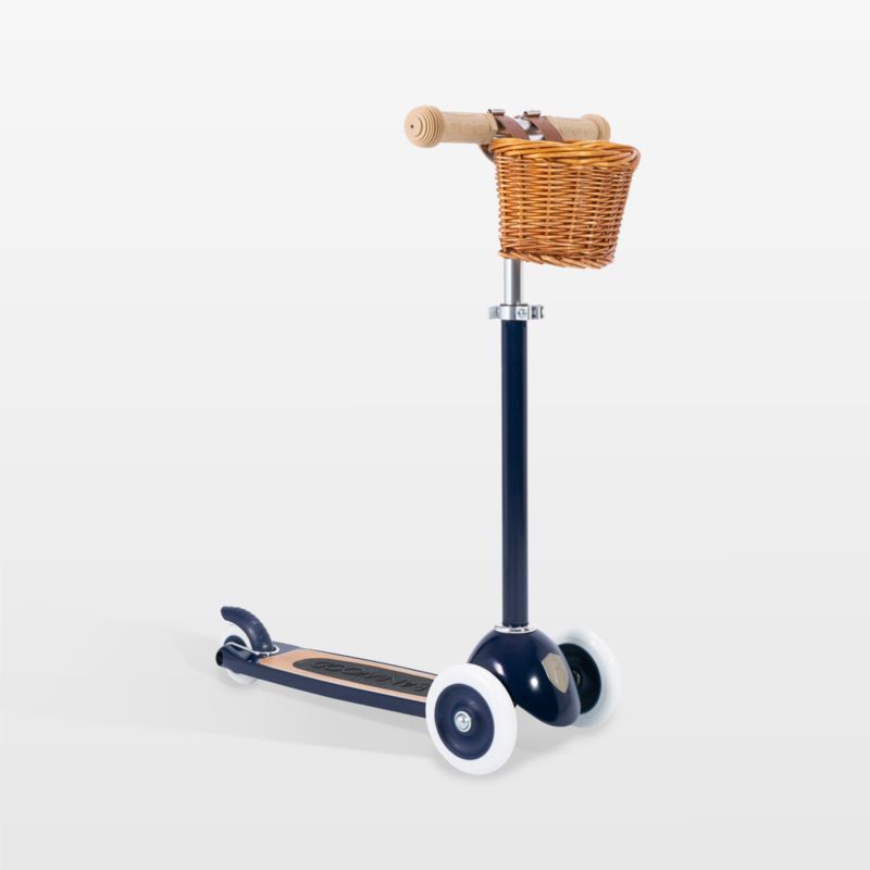 Banwood Navy Blue 3-Wheel Kids Scooter with Basket - image 0 of 11