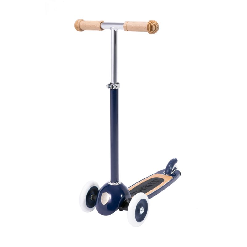 Banwood Navy Blue 3-Wheel Kids Scooter with Basket - image 4 of 11