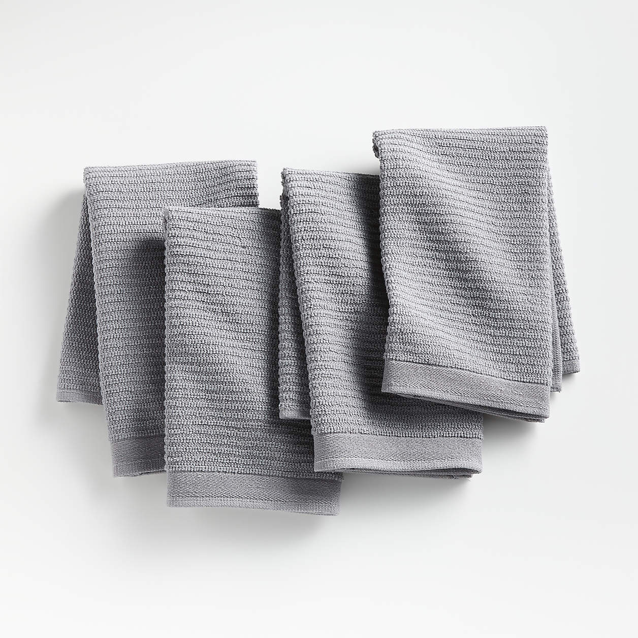 Bar Mop Grey Towels, Set of 4 + Reviews Crate & Barrel