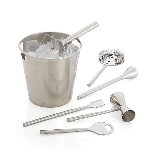 Bar Tool Set Silver