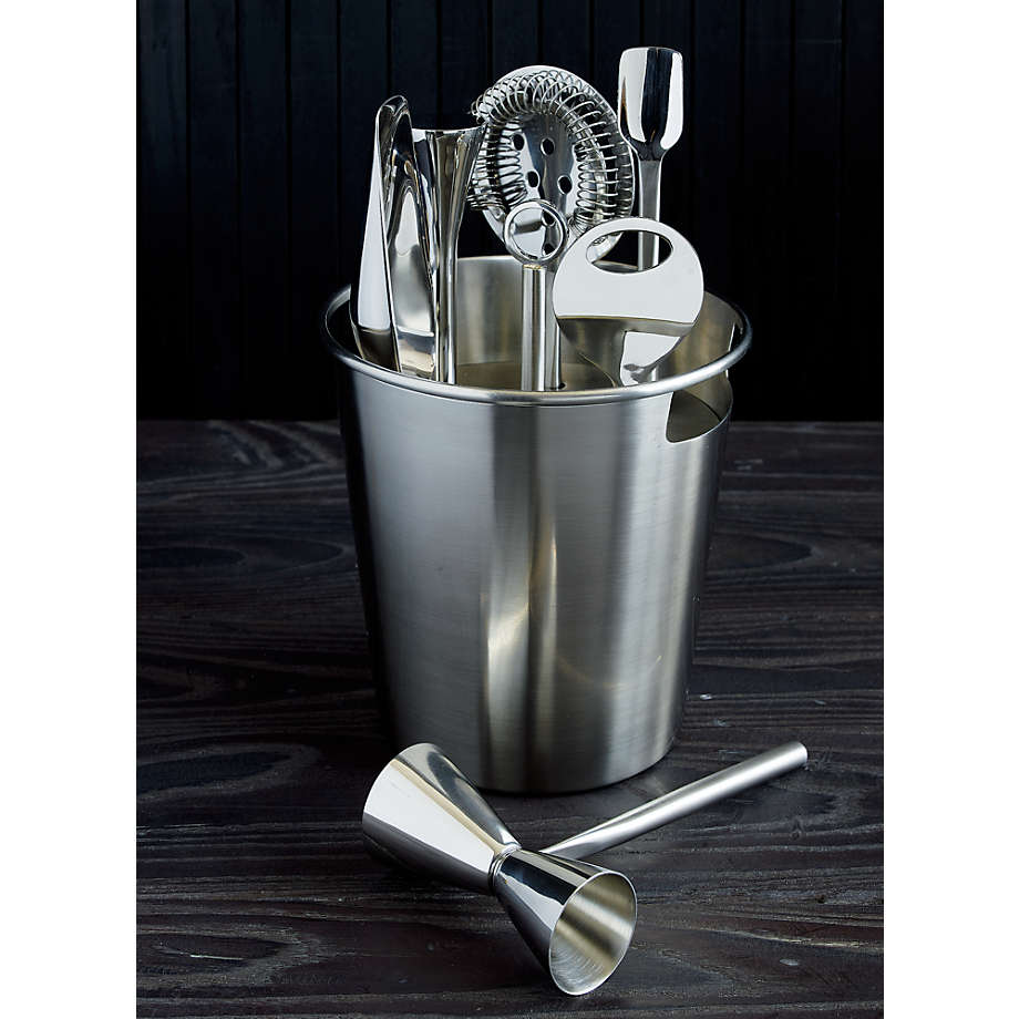 Bar Tool Set Silver + Reviews | Crate & Barrel