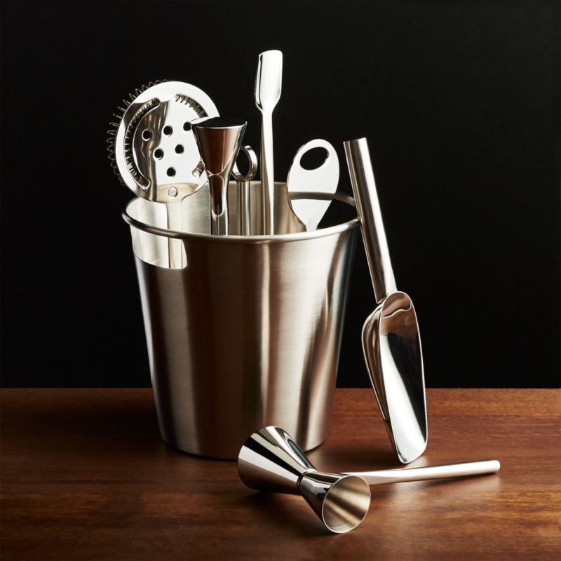 Bar Tool Set Silver + Reviews | Crate & Barrel