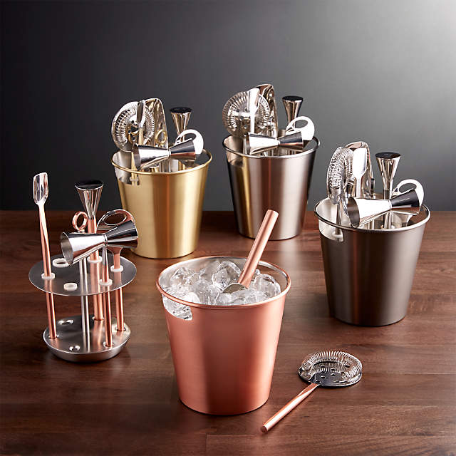 Bar Tool Set Silver + Reviews | Crate & Barrel