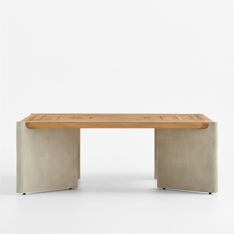 Barbados 45" Teak and Resin Outdoor Coffee Table - image 2 of 6