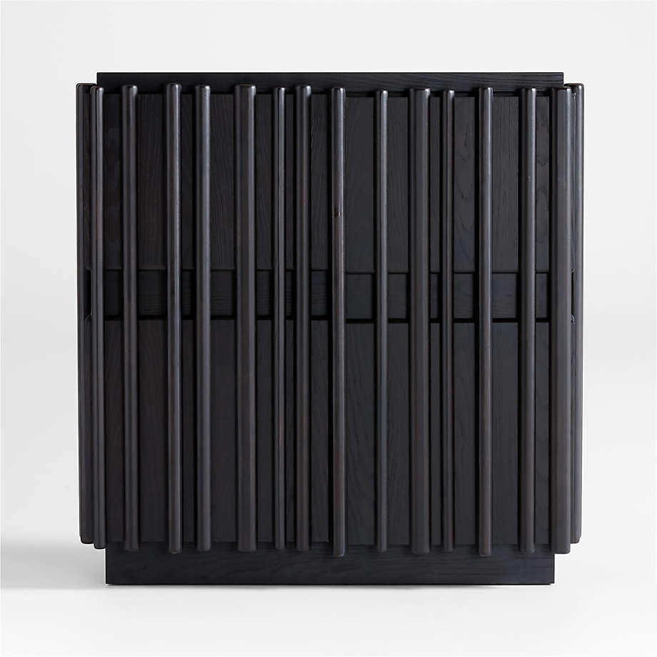 Bardi Ebonized Ash Wood Storage Entryway Cabinet + Reviews