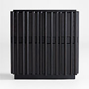 Bardi Ebonized Ash Wood Storage Entryway Cabinet