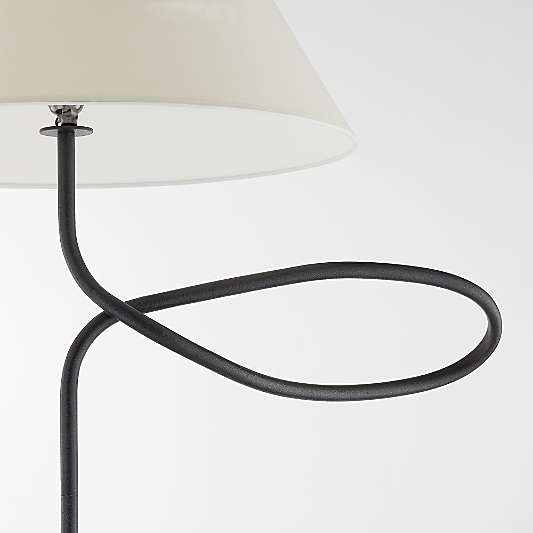 Bari Bronze Floor Lamp with White Shade