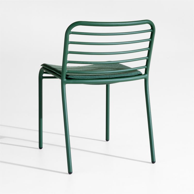 Bari Green Metal Stackable Outdoor Dining Chair with Cushion - image 4 of 6