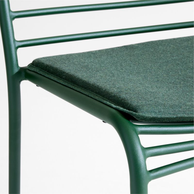 Bari Green Metal Stackable Outdoor Dining Chair with Cushion - image 5 of 6