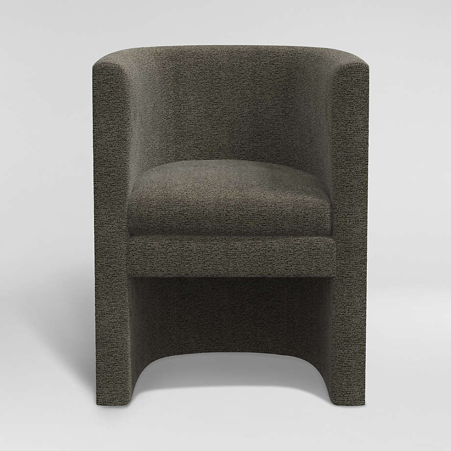 Barkley Grey Bouclé Dining Chair + Reviews Crate & Barrel