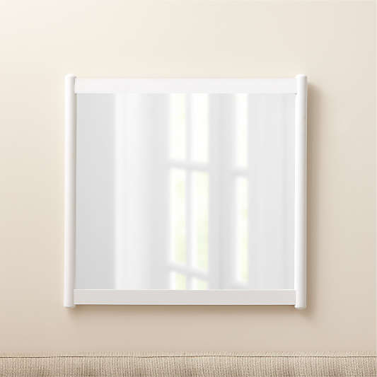 Barnes White Rectangular Wall Mirror