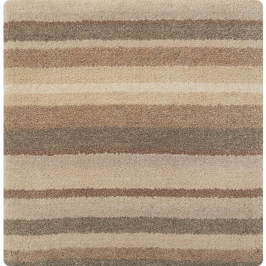 Barnett Natural 12" sq. Stripe Wool Rug Swatch